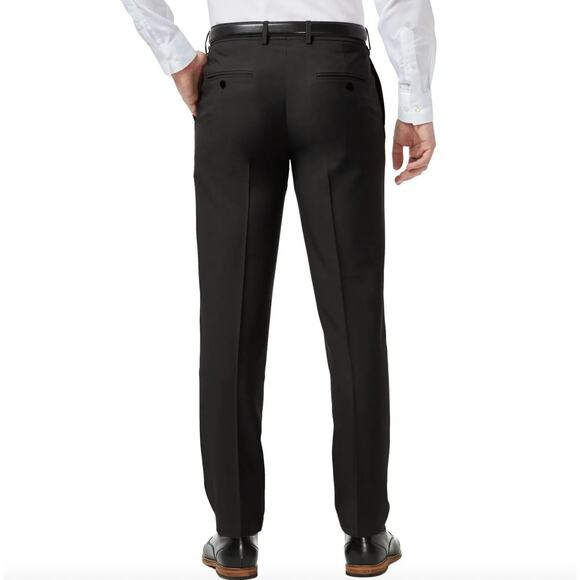 HAGGAR Men's Performance Comfort Dress Pant Straight Fit Black 34W x 30L NWT - Picture 6 of 12